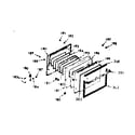 Kenmore 1033247311 full glass oven & broiler door diagram