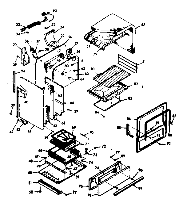 Kenmore 1037277310 body section diagram