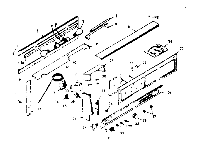 Kenmore 1037277342 backguard section diagram