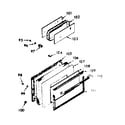 Kenmore 1037277342 oven door section diagram