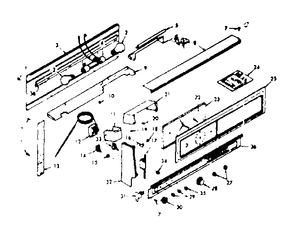 Kenmore 1037297320 backguard section diagram