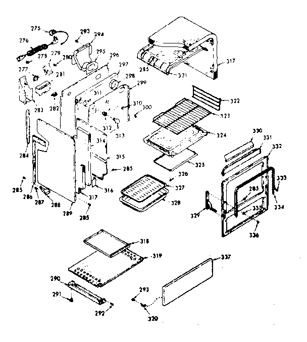 Kenmore 1037297320 body section diagram