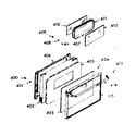 Kenmore 1037297360 oven door section diagram