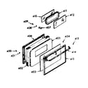 Kenmore 1037297311 oven door section diagram
