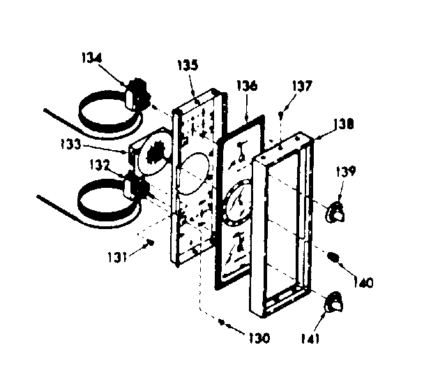 Kenmore 1037827361 upper oven control panel diagram