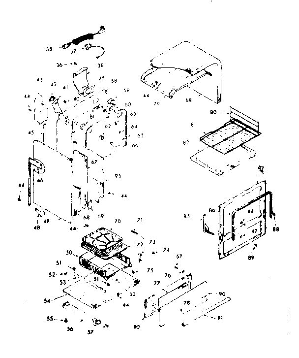 Kenmore 1037847341 lower body section diagram