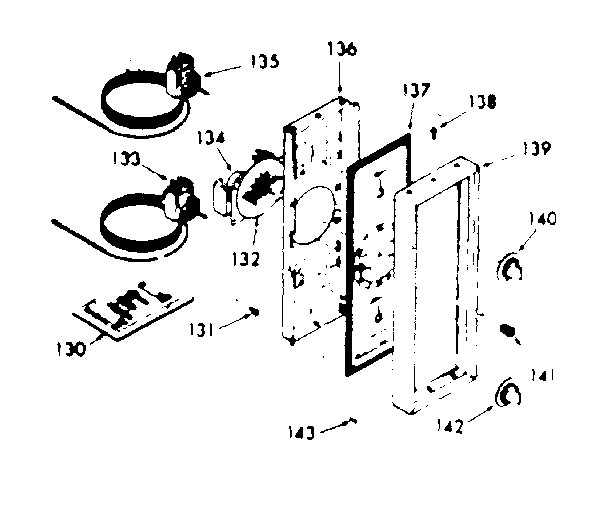 Kenmore 1037847341 upper oven control panel diagram