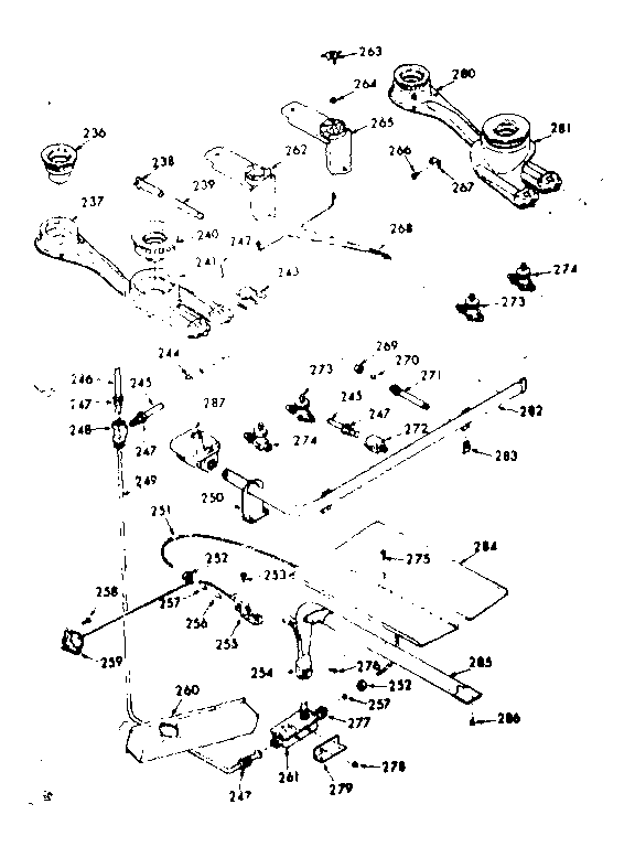 Kenmore 1037847341 burner section diagram