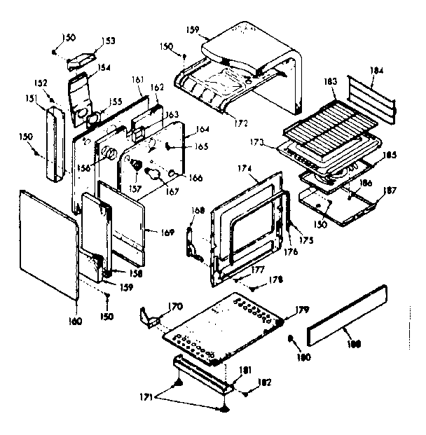 Kenmore 1037867310 lower body section diagram
