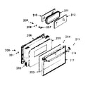 Kenmore 1037867341 lower oven door section diagram