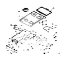 Kenmore 1038357222 main top section diagram
