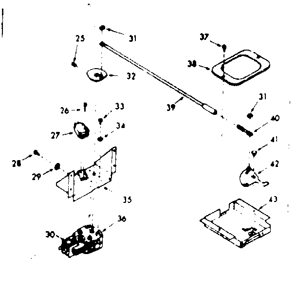 Kenmore 1039337321 power lock section diagram