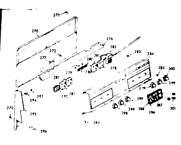 Kenmore 1039337321 backguard section diagram