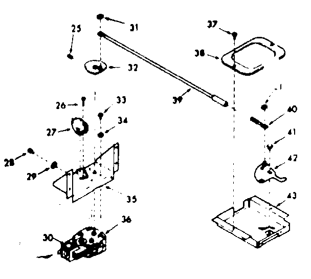 Kenmore 1039337322 power lock section diagram