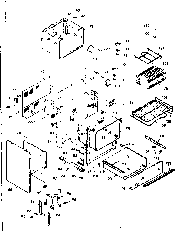 Kenmore 1039337322 body section diagram