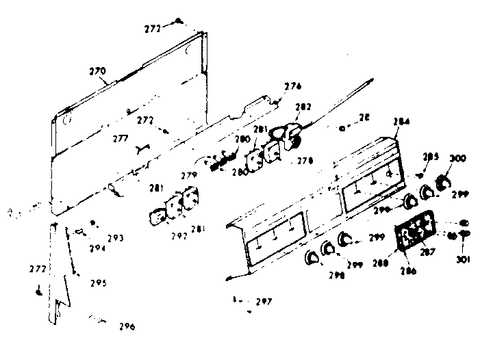 Kenmore 1039337322 backguard section diagram