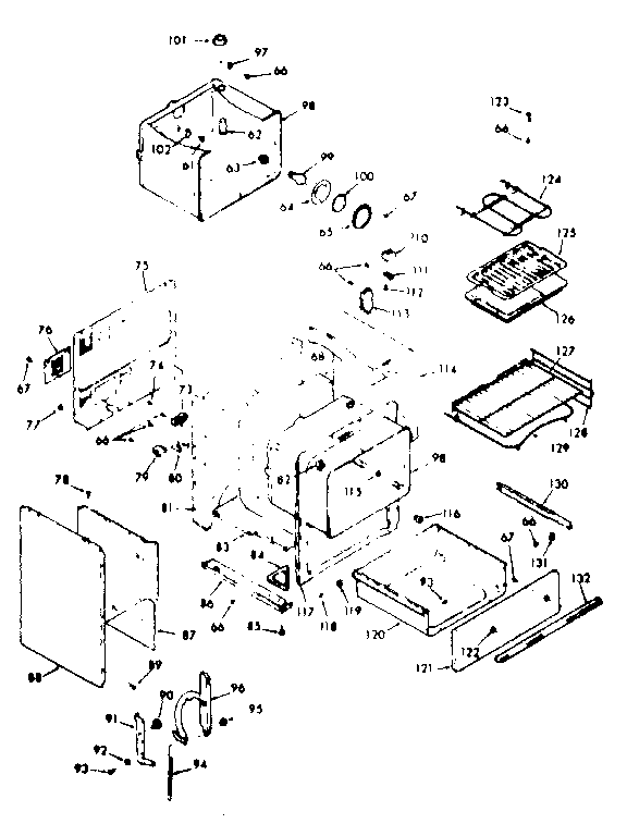 Kenmore 1039377322 body section diagram