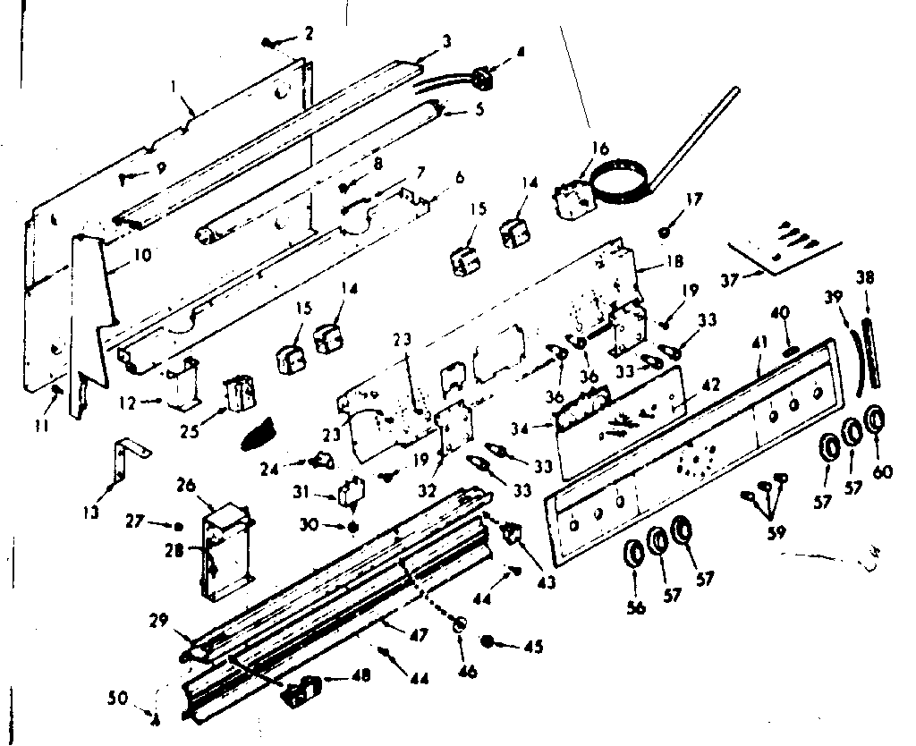 Kenmore 1039377323 backguard section diagram