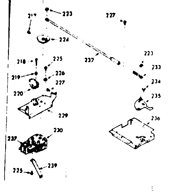 Kenmore 1039377345 power lock section diagram
