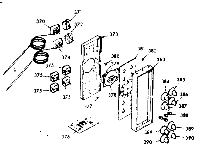 Kenmore 1039747341 control panel section diagram