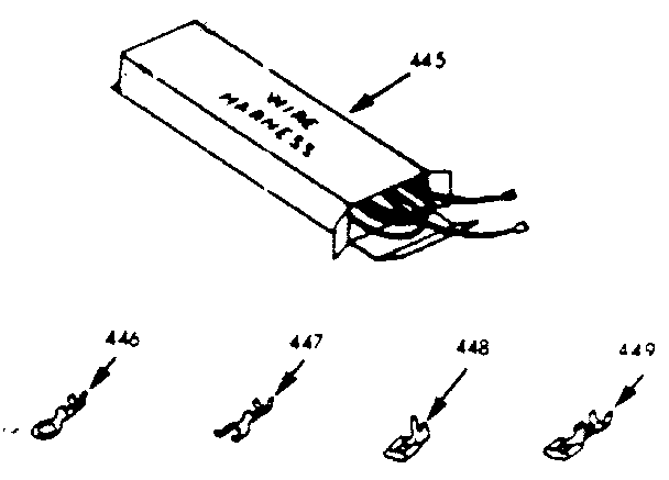 Kenmore 1039747341 wire harnesses and components diagram