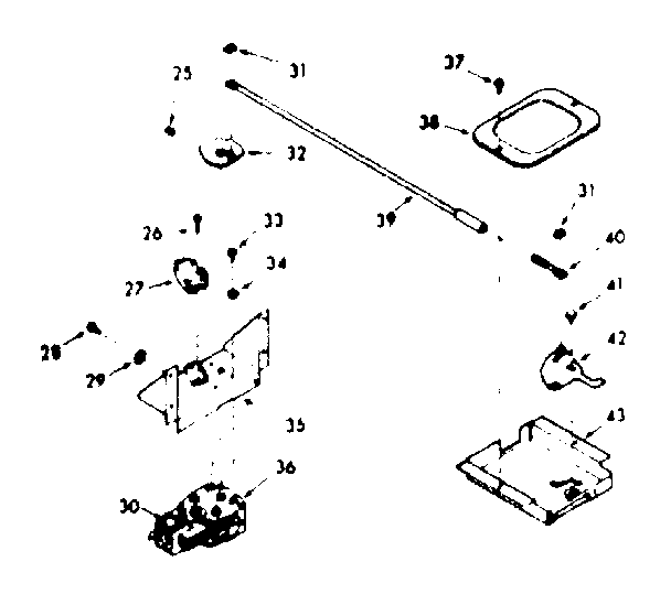 Kenmore 1039867341 power lock section diagram