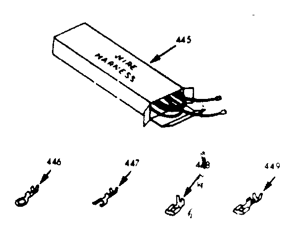 Kenmore 1039867341 wire harnesses and components diagram