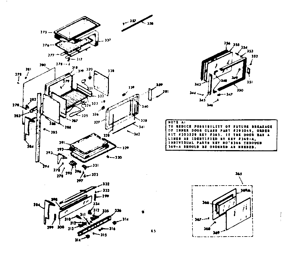 Kenmore 1039867322 upper body section diagram
