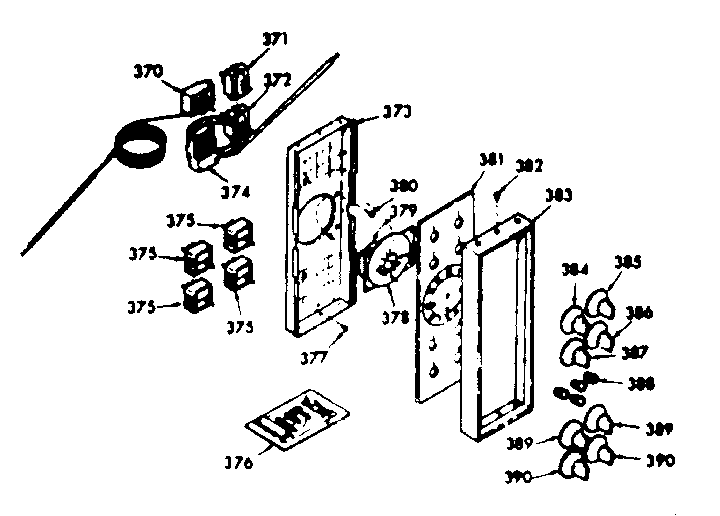 Kenmore 1039867322 control panel section diagram