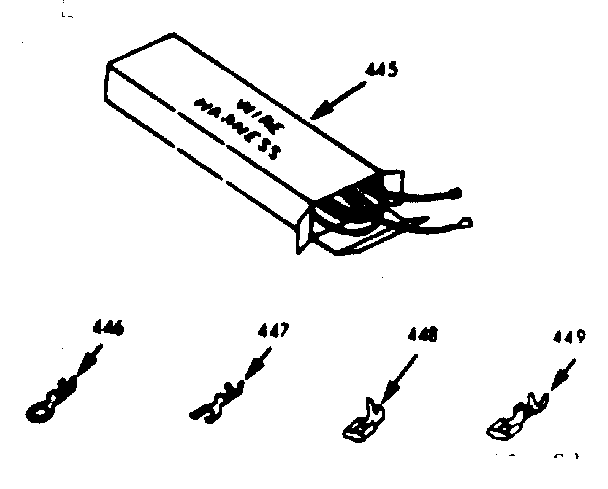 Kenmore 1039867322 wire harness and components diagram