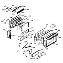 Kenmore 1039867323 lower oven door section diagram