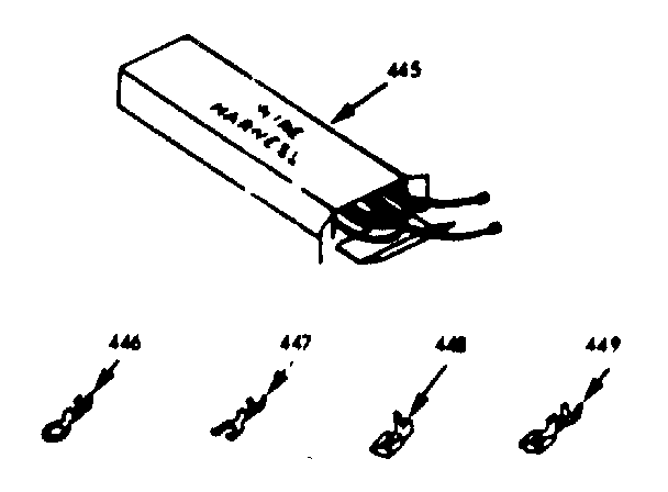 Kenmore 1039867343 wire harness and components diagram