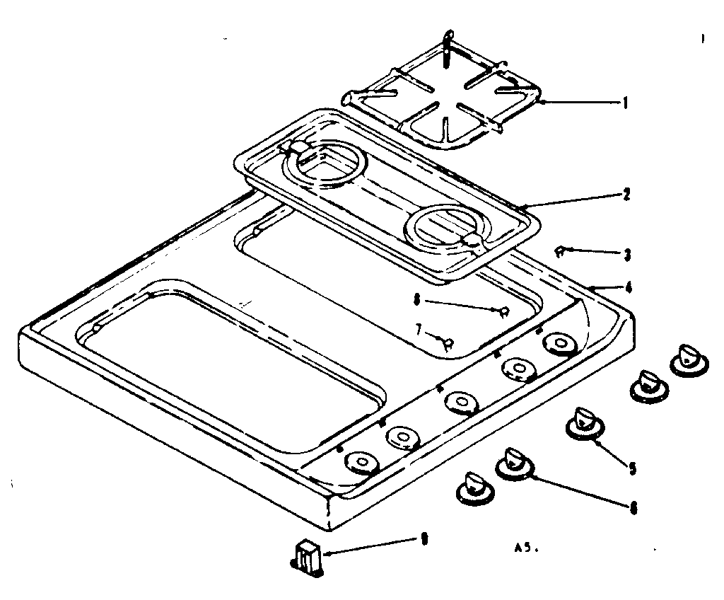 Kenmore 1197067360 main top diagram