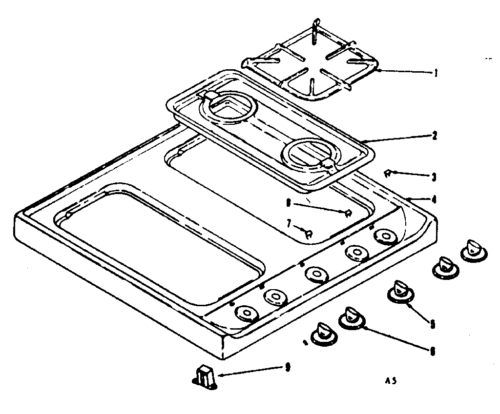Kenmore 1197217341 main top diagram