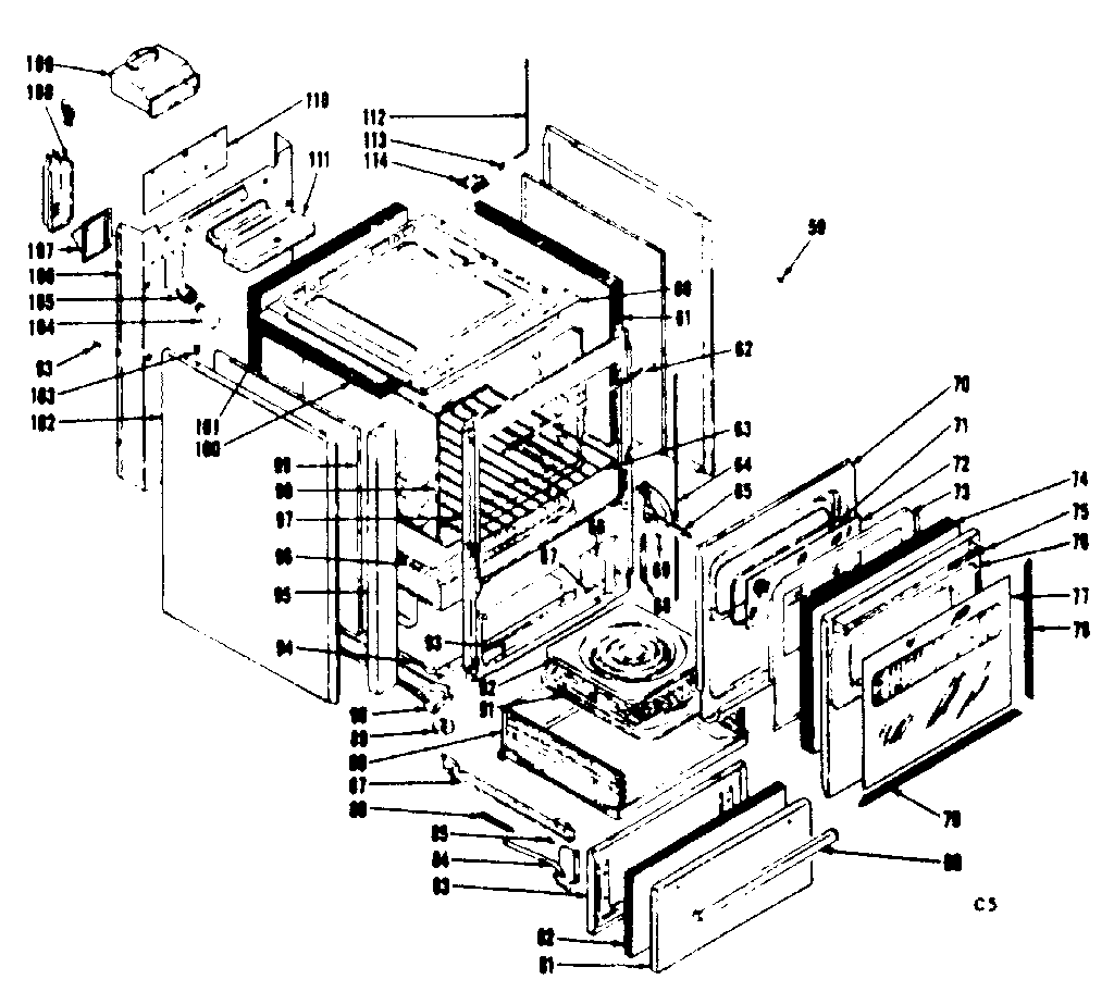 Kenmore 1197457361 body diagram
