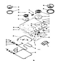 Kenmore 1199027420 main top and oven units diagram