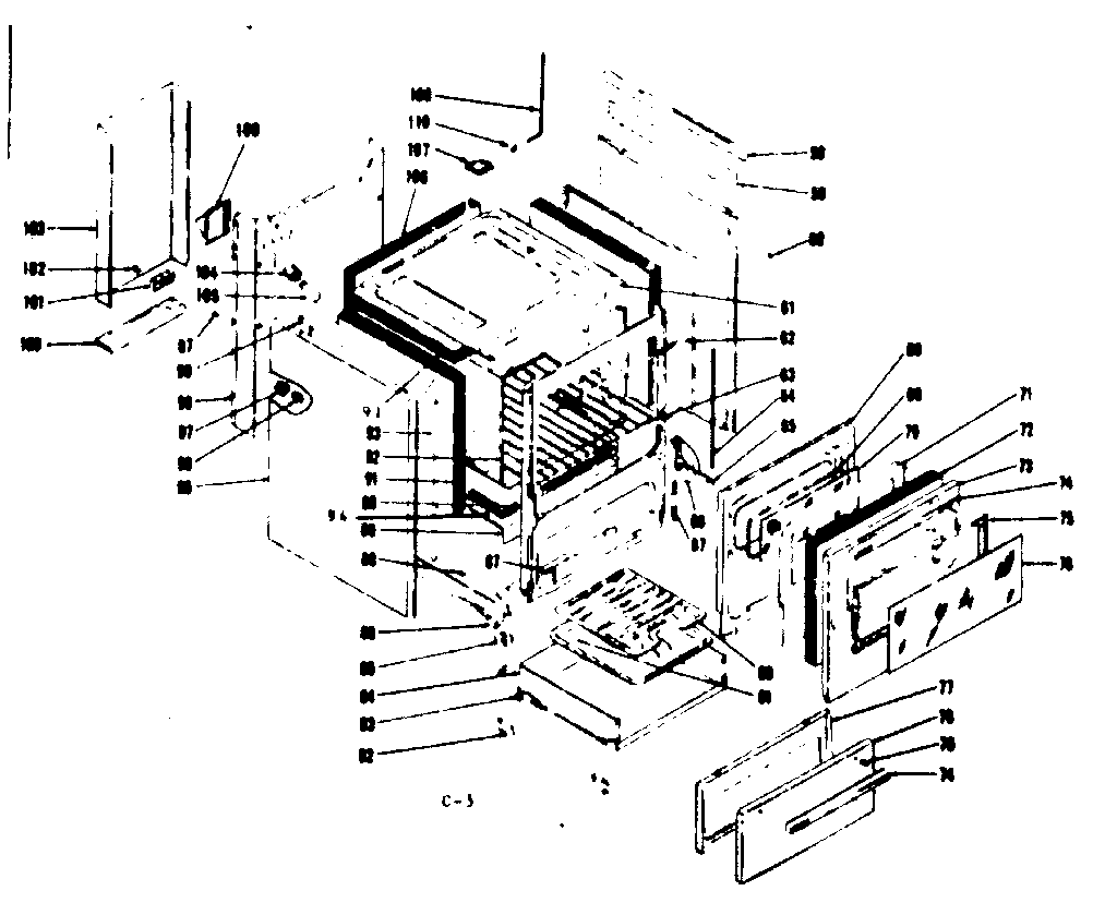 Kenmore 1199067460 body section diagram