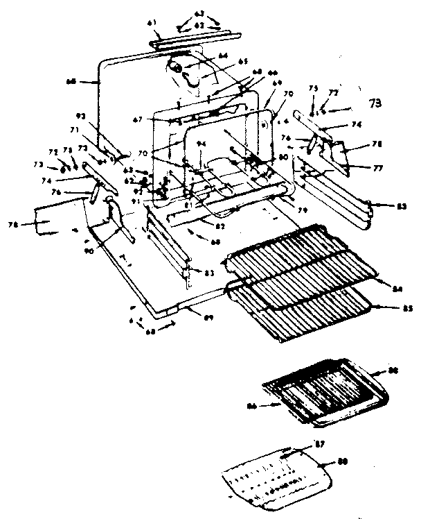 Kenmore 1554527301 oven parts diagram