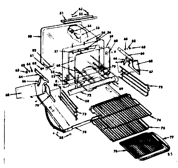 Kenmore 1554547390 oven parts diagram