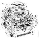 Kenmore 1554587300 top section and outer body parts diagram