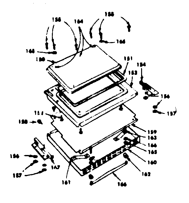 Kenmore 1554587300 oven door parts diagram