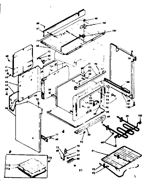 Kenmore 6286257323 body assembly diagram