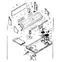 Kenmore 6286297361 backguard and cooktop assembly diagram