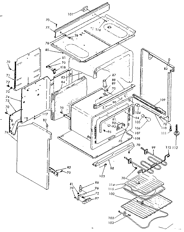 Kenmore 6286307361 body assembly diagram