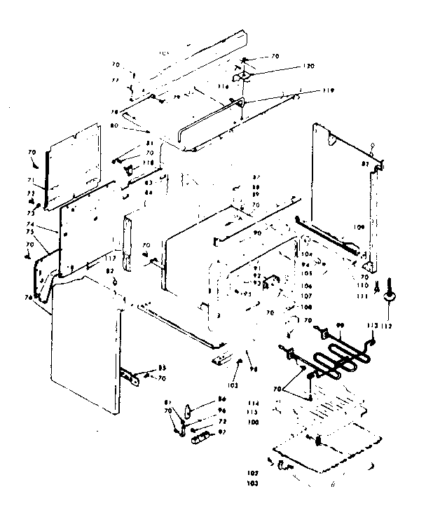 Kenmore 6286307343 body assembly diagram