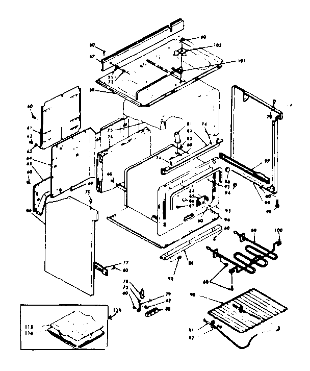 Kenmore 6286327343 body assembly diagram