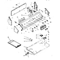 Kenmore 6286427323 backguard and cooktop assembly diagram