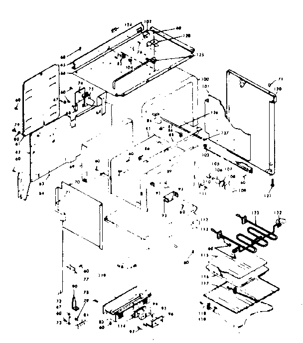 Kenmore 6286427325 body assembly diagram