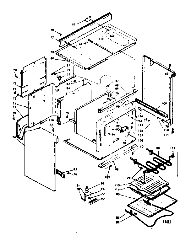 Kenmore 6289137221 body assembly diagram