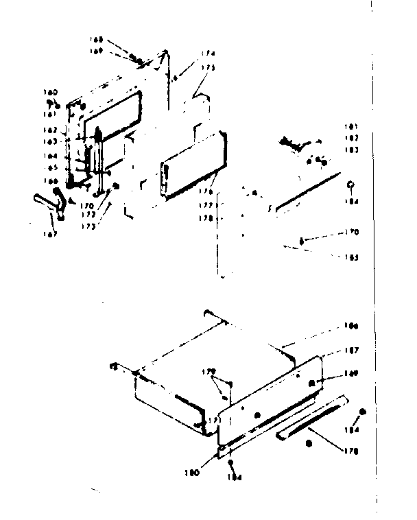 Kenmore 6289137221 door and drawer diagram
